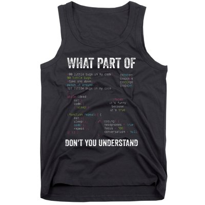 What Part Of Dont You Understand Computer Science Lovers Tank Top