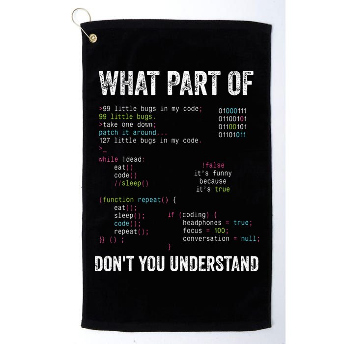 What Part Of Dont You Understand Computer Science Lovers Golf Towel