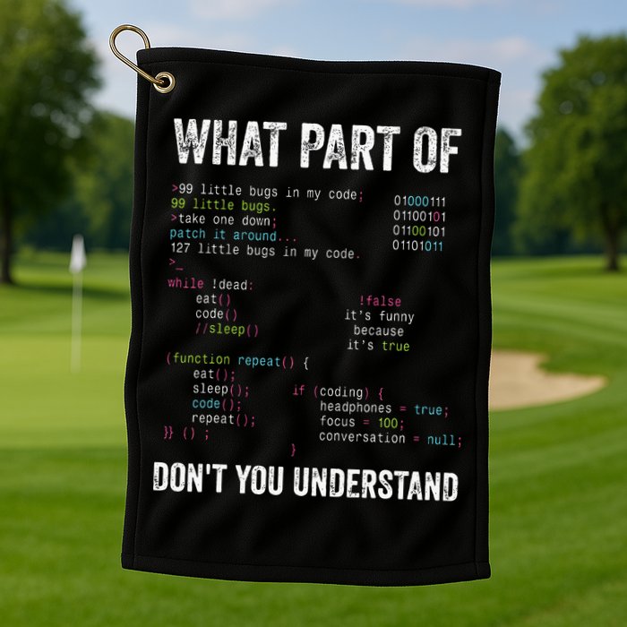What Part Of Dont You Understand Computer Science Lovers Golf Towel