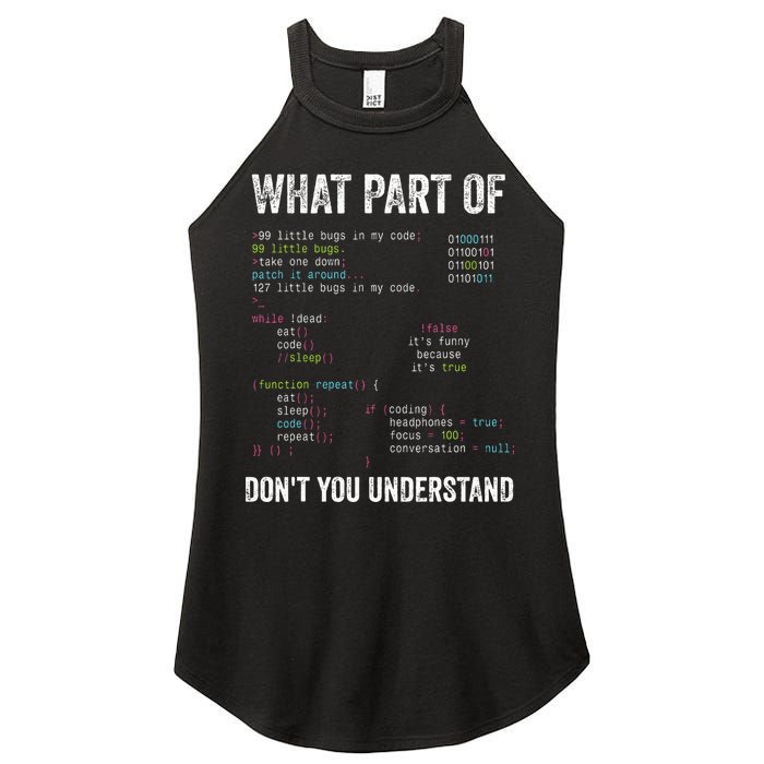 What Part Of Dont You Understand Computer Science Lovers Women's Perfect Tri Rocker Tank