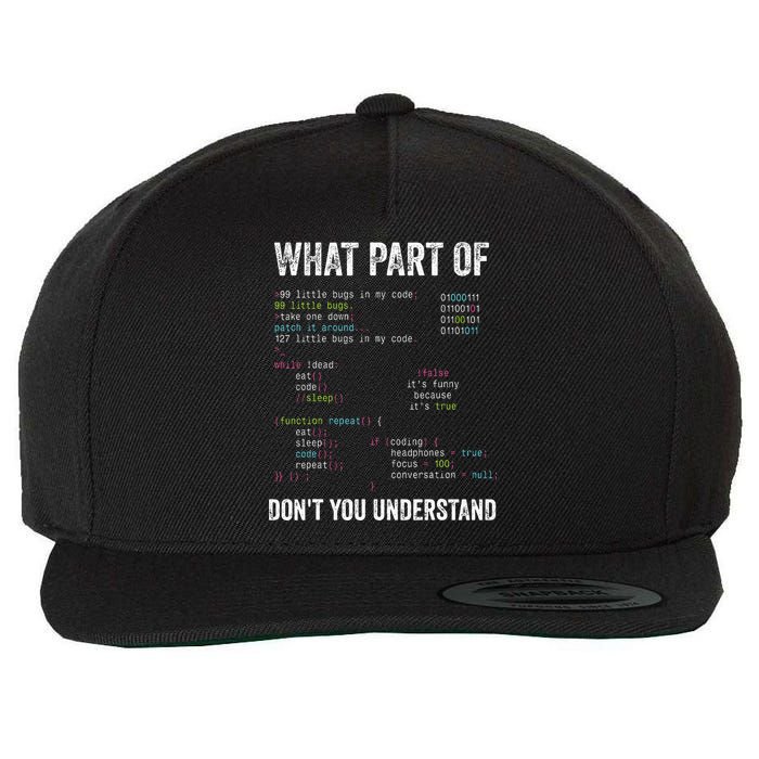What Part Of Dont You Understand Computer Science Lovers Wool Snapback Cap