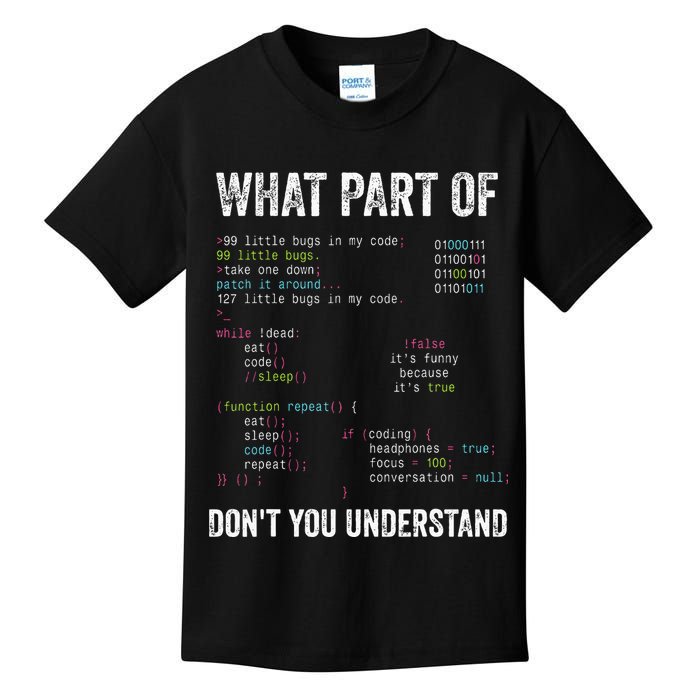 What Part Of Dont You Understand Computer Science Lovers Kids T-Shirt