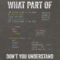 What Part Of Dont You Understand Computer Science Lovers Cotton Canvas Backpack