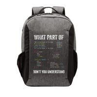 What Part Of Dont You Understand Computer Science Lovers Vector Backpack