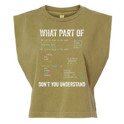 What Part Of Dont You Understand Computer Science Lovers Garment-Dyed Women's Muscle Tee