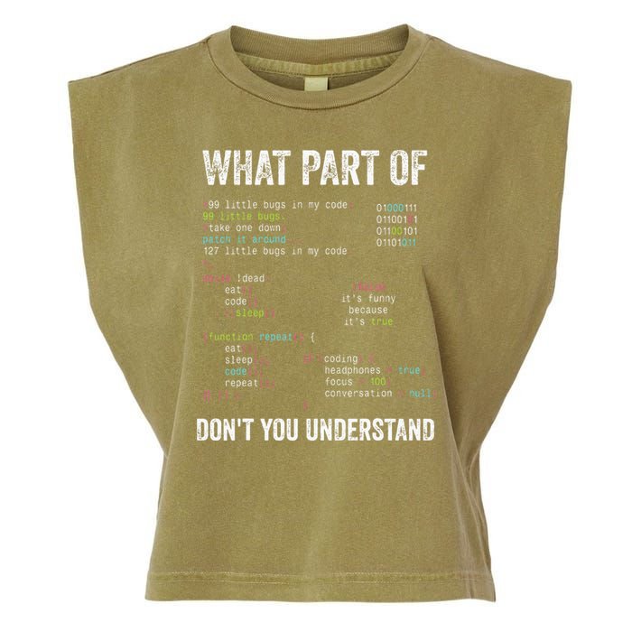 What Part Of Dont You Understand Computer Science Lovers Garment-Dyed Women's Muscle Tee