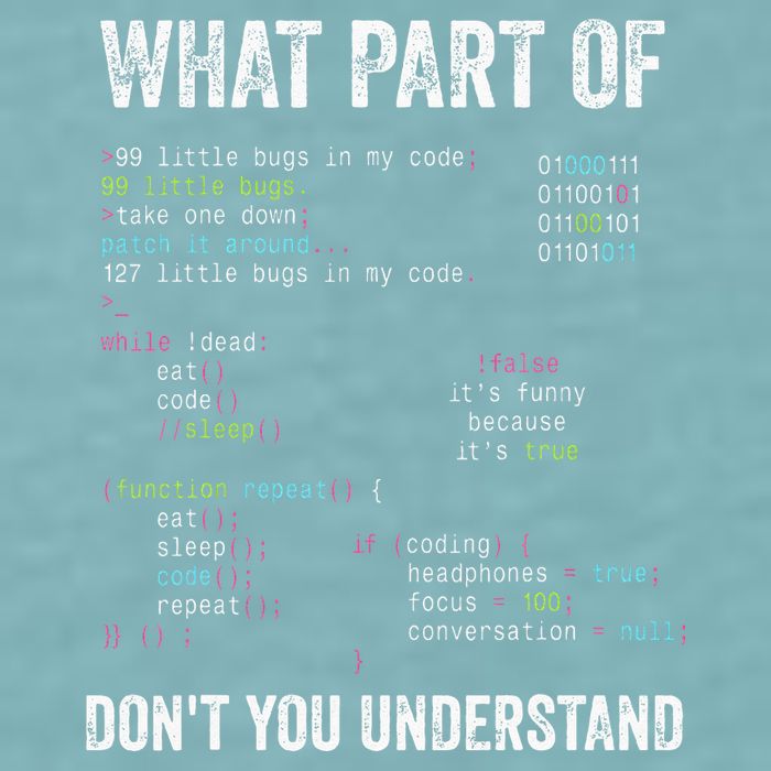 What Part Of Dont You Understand Computer Science Lovers Sueded Cloud Jersey T-Shirt