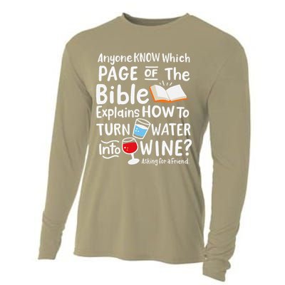 Which Page Of The Bible Explains How To Turn Water Into Cooling Performance Long Sleeve Crew