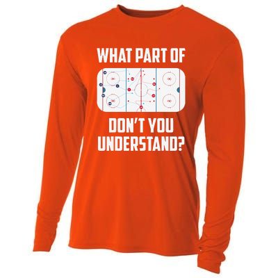 What Part Of Ice Hockey Funny Ice Hockey Player Hockey Cooling Performance Long Sleeve Crew