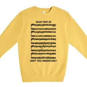 What Part Of The Music Notes You Don't Understand Musician Gift Premium Crewneck Sweatshirt