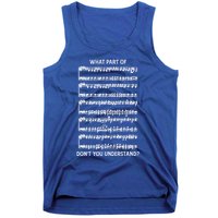 What Part Of The Music Notes You Don't Understand Musician Gift Tank Top