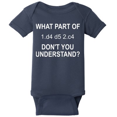 What Part Of Chess Move Don't You Understand Chess Gifts Baby Bodysuit