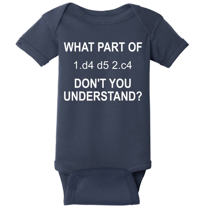 What Part Of Chess Move Don't You Understand Chess Gifts Baby Bodysuit