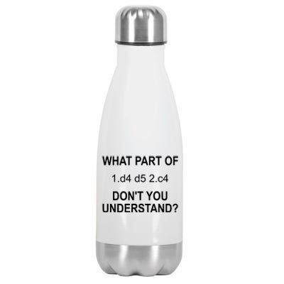 What Part Of Chess Move Don't You Understand Chess Gifts Stainless Steel Insulated Water Bottle