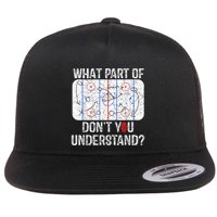What Part Of Dont You Understand Funny Hockey Mom Dad Coach Flat Bill Trucker Hat
