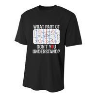 What Part Of Dont You Understand Funny Hockey Mom Dad Coach Youth Performance Sprint T-Shirt