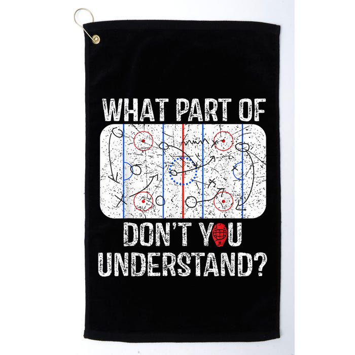 What Part Of Dont You Understand Funny Hockey Mom Dad Coach Golf Towel