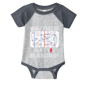 What Part Of Dont You Understand Funny Hockey Mom Dad Coach Infant Baby Jersey Bodysuit