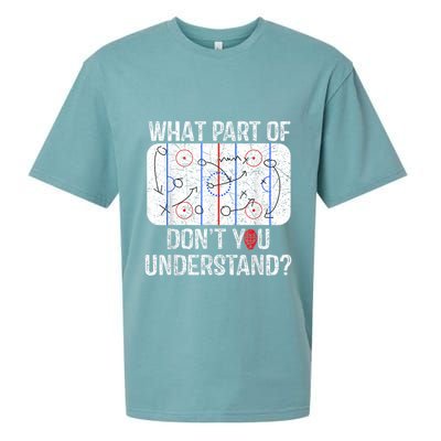 What Part Of Dont You Understand Funny Hockey Mom Dad Coach Sueded Cloud Jersey T-Shirt