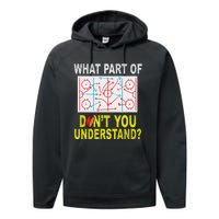 What Part Of You DonT Understand Funny Ice Hockey Coach Performance Fleece Hoodie