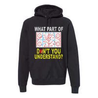 What Part Of You DonT Understand Funny Ice Hockey Coach Premium Hoodie