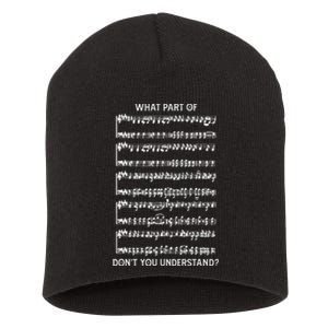 What Part Of The Music Notes You Dont Understand Musician Short Acrylic Beanie