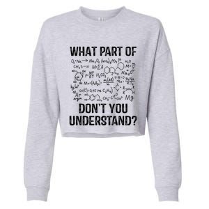 What Part Of Don't You Understand Chemistry Teacher Student Gift Cropped Pullover Crew