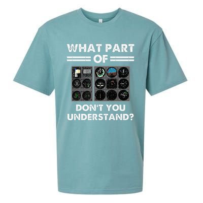 What Part Of Airplane Pilot Instruments Dont You Understand Sueded Cloud Jersey T-Shirt