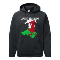 Wrexham Pride Of Wales Welsh Dragon Football Performance Fleece Hoodie