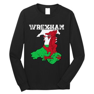 Wrexham Pride Of Wales Welsh Dragon Football Long Sleeve Shirt