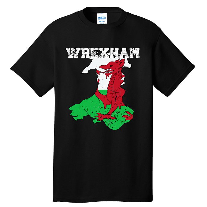 Wrexham Pride Of Wales Welsh Dragon Football Tall T-Shirt