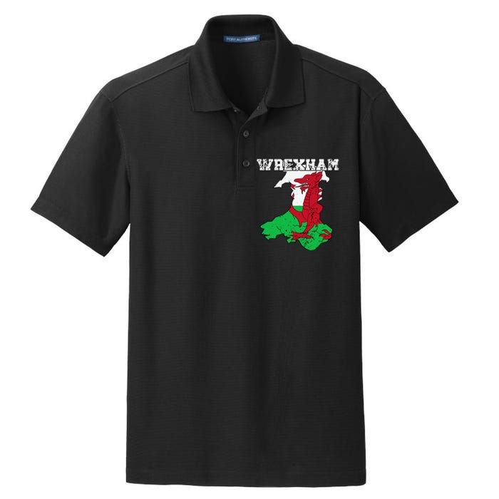 Wrexham Pride Of Wales Welsh Dragon Football Dry Zone Grid Polo