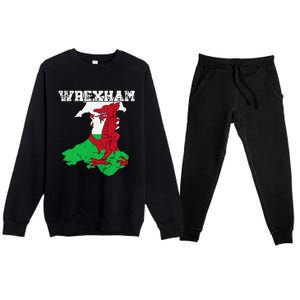 Wrexham Pride Of Wales Welsh Dragon Football Premium Crewneck Sweatsuit Set