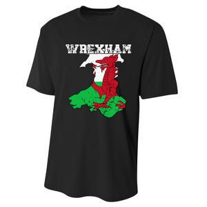 Wrexham Pride Of Wales Welsh Dragon Football Performance Sprint T-Shirt