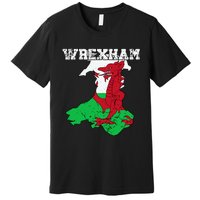 Wrexham Pride Of Wales Welsh Dragon Football Premium T-Shirt