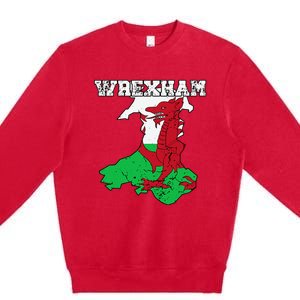 Wrexham Pride Of Wales Welsh Dragon Football Premium Crewneck Sweatshirt