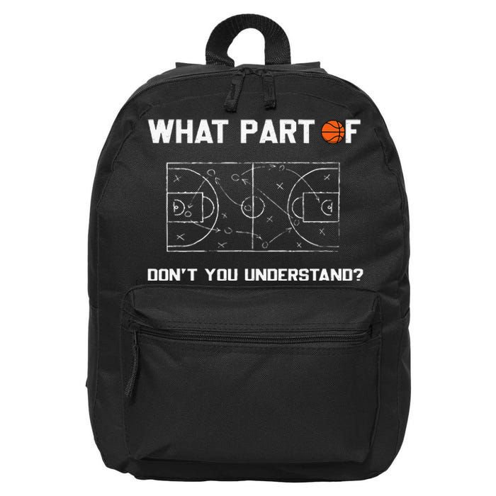 What Part Of Don't You Understand Funny Basketball Coach 16 in Basic Backpack