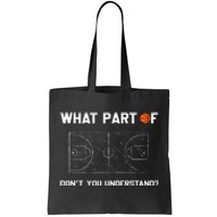 What Part Of Don't You Understand Funny Basketball Coach Tote Bag