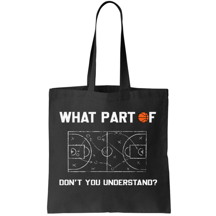 What Part Of Don't You Understand Funny Basketball Coach Tote Bag