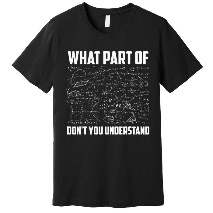 What Part Of DonT You Understand Funny Math Teacher Gift Premium T-Shirt