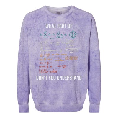 What Part Of Retro Funny Mechanical Engineer Maths Colorblast Crewneck Sweatshirt