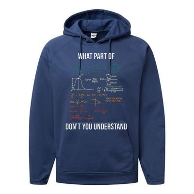 What Part Of Retro Funny Mechanical Engineer Maths Performance Fleece Hoodie