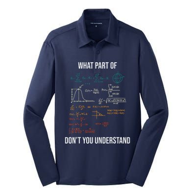 What Part Of Retro Funny Mechanical Engineer Maths Silk Touch Performance Long Sleeve Polo