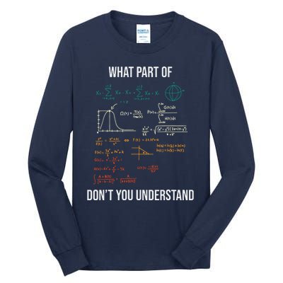 What Part Of Retro Funny Mechanical Engineer Maths Tall Long Sleeve T-Shirt