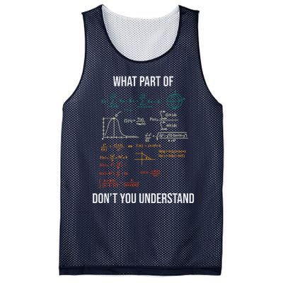 What Part Of Retro Funny Mechanical Engineer Maths Mesh Reversible Basketball Jersey Tank