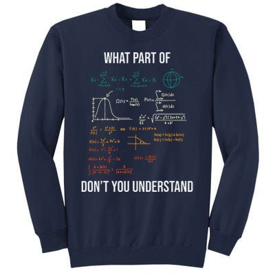 What Part Of Retro Funny Mechanical Engineer Maths Tall Sweatshirt