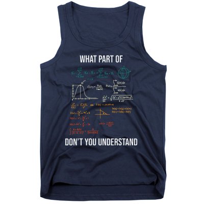 What Part Of Retro Funny Mechanical Engineer Maths Tank Top