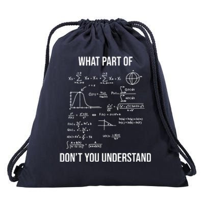 What Part Of Funny Mechanical Engineer Mathematician Drawstring Bag