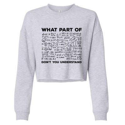 What Part Of Don't You Understand Funny Math Teacher Gift Cropped Pullover Crew