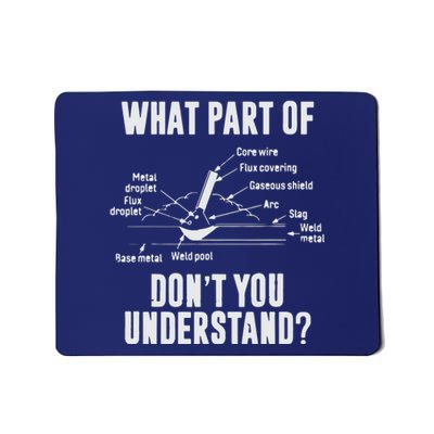 What Part Of Dont You Understand Welder Gift Welding Costume Mousepad